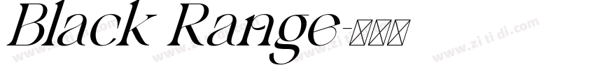 Black Range字体转换